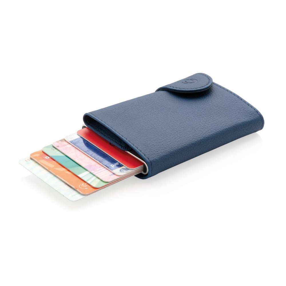 Logotrade corporate gift picture of: C-Secure RFID card holder & wallet, navy blue