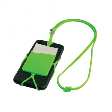 Logotrade promotional merchandise picture of: Lanyard with cardholder, Green