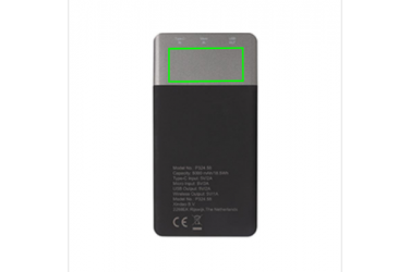 Logo trade promotional items image of: 5.000 mAh Soft Touch Wireless 5W Charging Powerbank
, grey