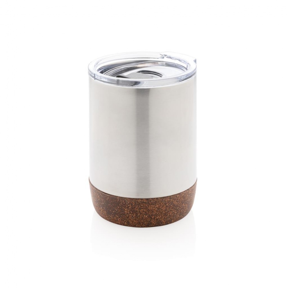 Logotrade corporate gift image of: Cork small vacuum coffee mug, silver