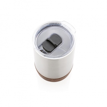 Logotrade promotional merchandise image of: Cork small vacuum coffee mug, silver