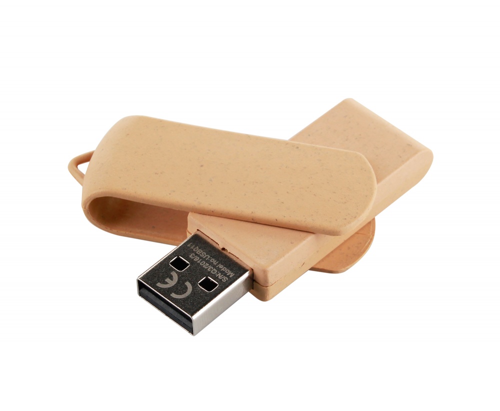 Logotrade business gift image of: Biodegradable USB memory stick, brown