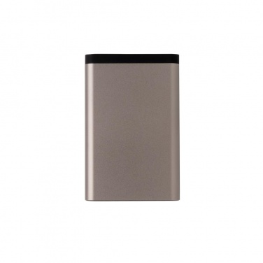 Logotrade corporate gift image of: 10.000 mAh Aluminum pocket powerbank, anthracite