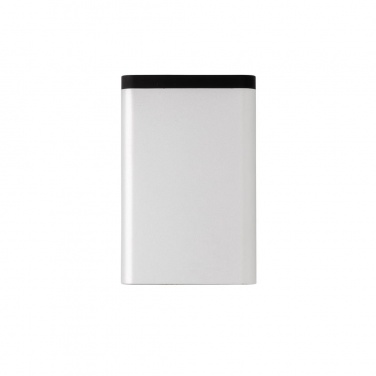 Logo trade promotional merchandise image of: 10.000 mAh Aluminum pocket powerbank, silver