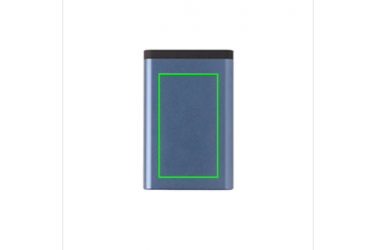 Logo trade promotional merchandise image of: 10.000 mAh Aluminum pocket powerbank, blue