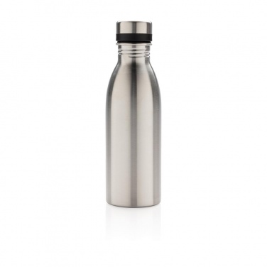 Logo trade promotional gifts image of: Deluxe stainless steel water bottle, silver