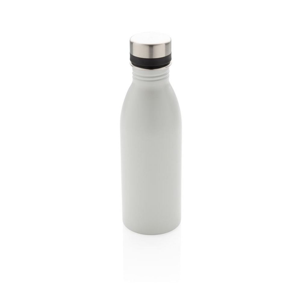 Logo trade promotional item photo of: Deluxe stainless steel water bottle, white