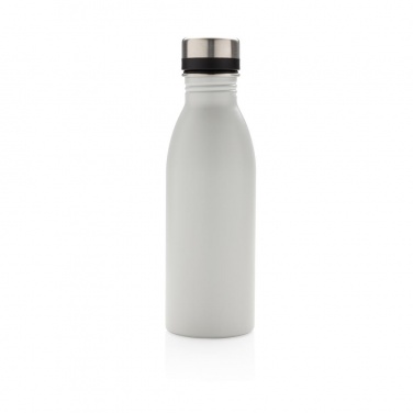 Logo trade promotional merchandise image of: Deluxe stainless steel water bottle, white