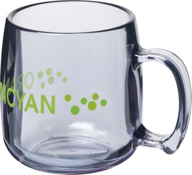 Logo trade promotional giveaways image of: Classic 300 ml plastic mug, transparent