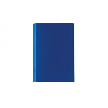 Logo trade promotional item photo of: Aluminium 5.000 mAh pocket powerbank, blue