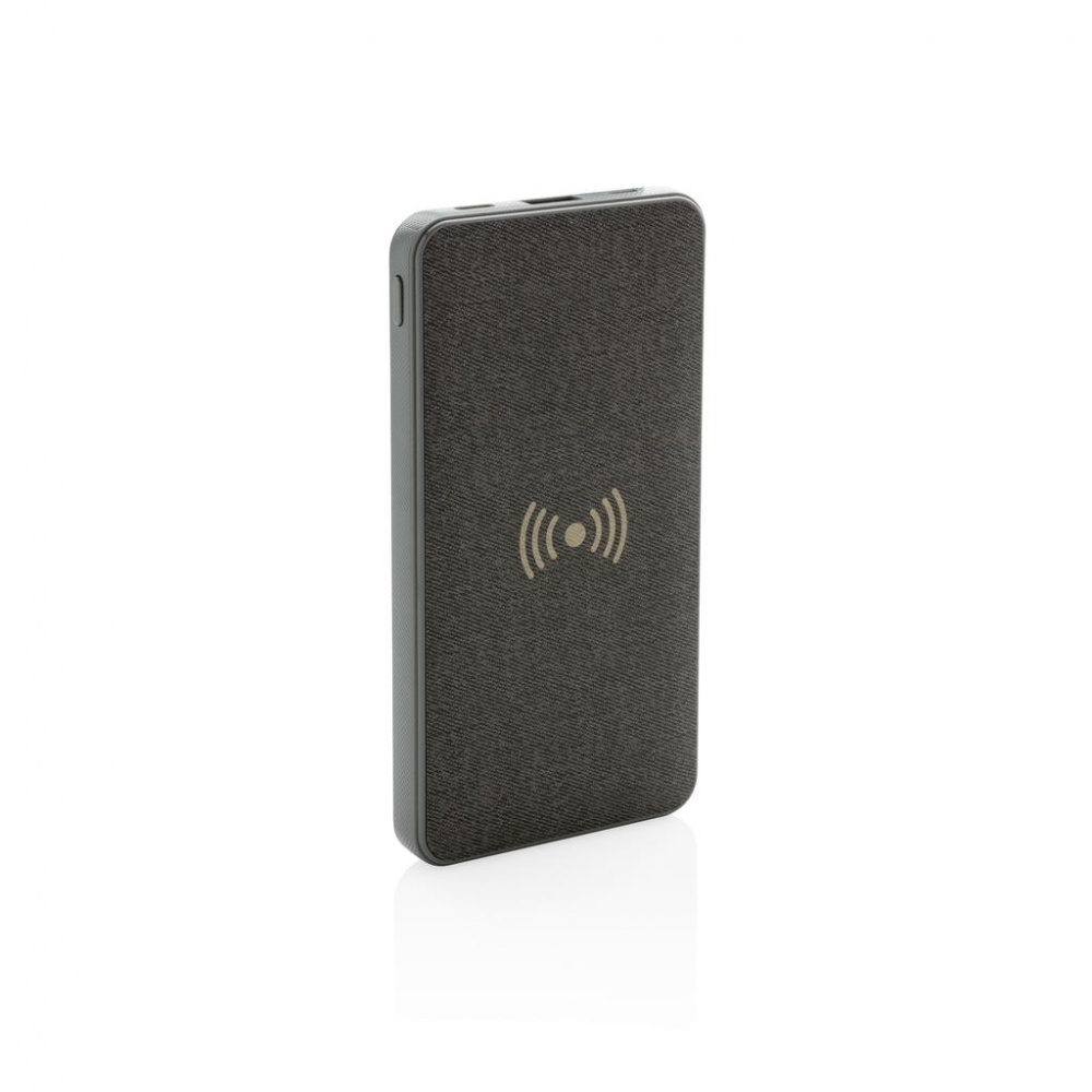 Logo trade promotional product photo of: Tela 8.000 mAh 5W Wireless Powerbank, grey