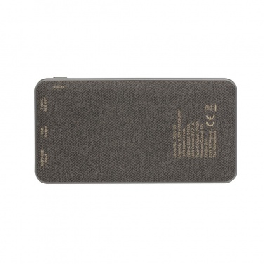 Logo trade promotional gift photo of: Tela 8.000 mAh 5W Wireless Powerbank, grey