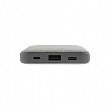 Logotrade promotional item image of: Tela 8.000 mAh 5W Wireless Powerbank, grey