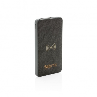 Logo trade promotional giveaways image of: Tela 8.000 mAh 5W Wireless Powerbank, grey