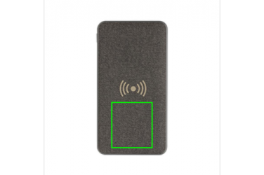 Logo trade promotional products image of: Tela 8.000 mAh 5W Wireless Powerbank, grey