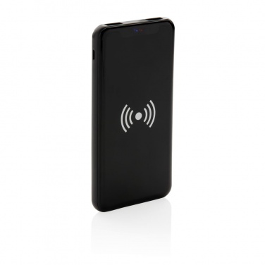 Logotrade promotional product image of: Ultra Thin 4.000 mAh Wireless 5W Charging Powerbank, black