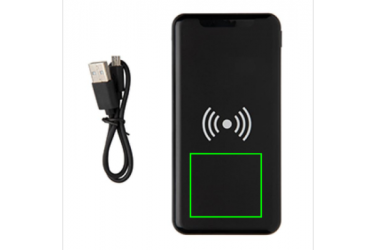 Logotrade advertising product image of: Ultra Thin 4.000 mAh Wireless 5W Charging Powerbank, black