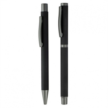 Logo trade promotional merchandise picture of: Writing set, ball pen and roller ball pen