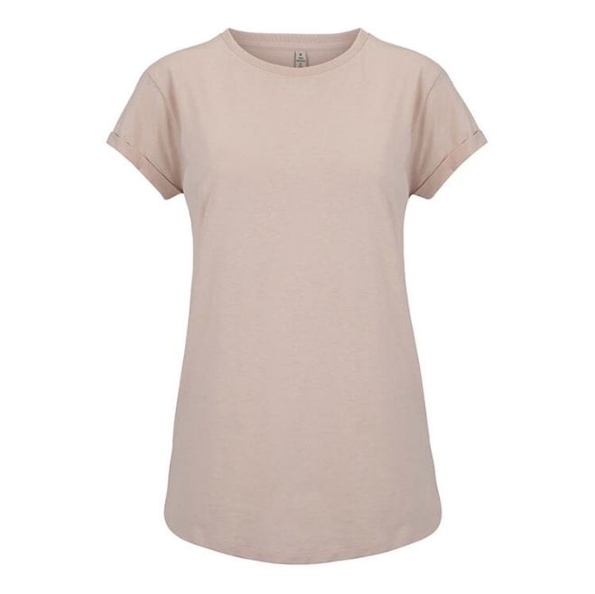 Logotrade corporate gift image of: Salvage women´s rolled sleeve t-shirt, misty pink