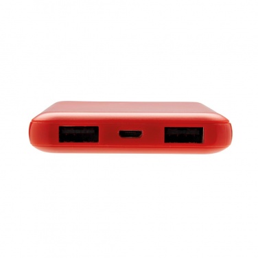 Logotrade promotional products photo of: High Density 5.000 mAh Pocket Powerbank, red