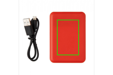 Logo trade advertising products picture of: High Density 5.000 mAh Pocket Powerbank, red