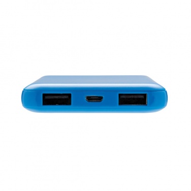 Logotrade promotional item picture of: High Density 5.000 mAh Pocket Powerbank, blue