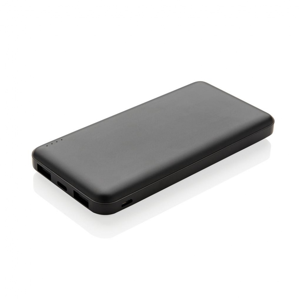 Logo trade business gifts image of: High Density 10.000 mAh Pocket Powerbank, black