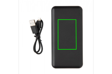 Logo trade promotional products image of: High Density 10.000 mAh Pocket Powerbank, black