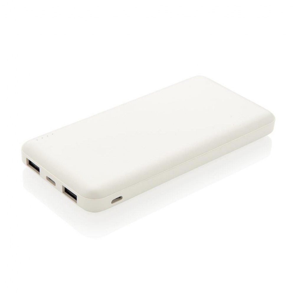 Logo trade promotional products picture of: High Density 10.000 mAh Pocket Powerbank, white