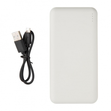 Logotrade promotional item image of: High Density 10.000 mAh Pocket Powerbank, white