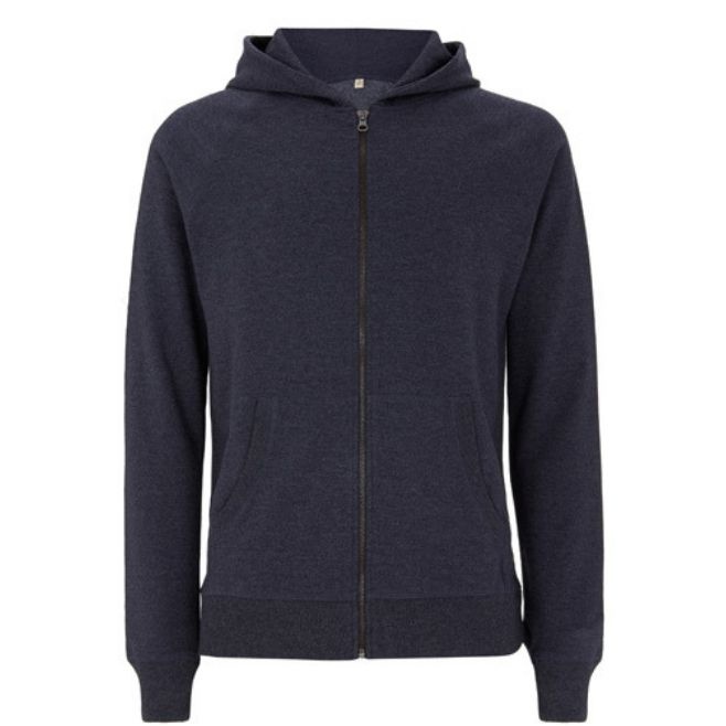 Logotrade promotional product image of: Salvage unisex zip-up hoody, melange navy blue