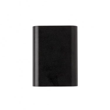 Logotrade advertising products photo of: Aluminium 5.000 mAh Wireless 5W Pocket Powerbank, black