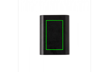 Logotrade business gift image of: Aluminium 5.000 mAh Wireless 5W Pocket Powerbank, black