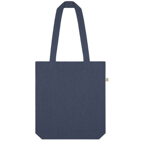 Logo trade promotional items image of: Shopper tote bag, melange dark denim