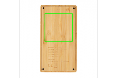 Logotrade promotional merchandise image of: Bamboo 4.000 mAh wireless 5W Powerbank, brown