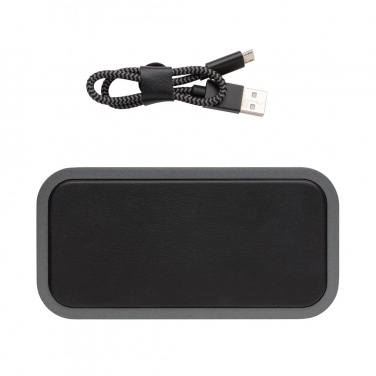 Logotrade promotional product picture of: Swiss Peak luxury wireless 10.000 mAh powerbank, black