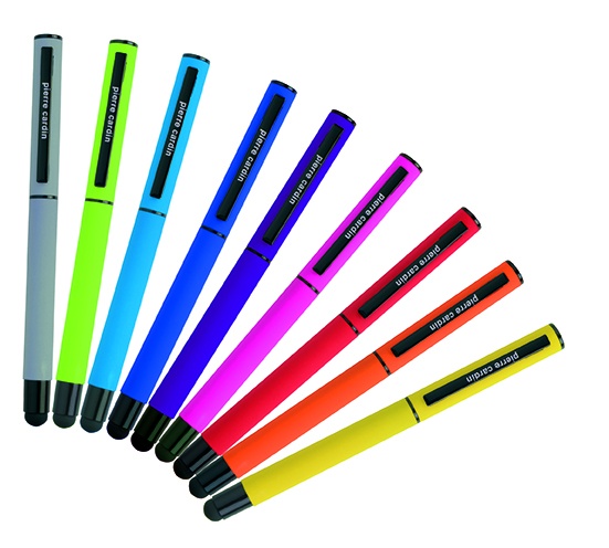 Logotrade promotional item picture of: Roller touch pen, soft touch CELEBRATION Pierre Cardin