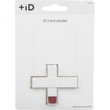 Logo trade promotional items image of: +ID smart card reader, USB, white