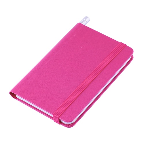 Logo trade promotional gifts picture of: Notebook A7, Pink