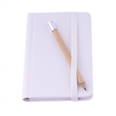 Logotrade promotional merchandise picture of: Notebook A7, White