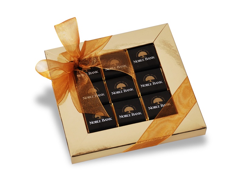 Logo trade corporate gifts picture of: Square chocolates frame box