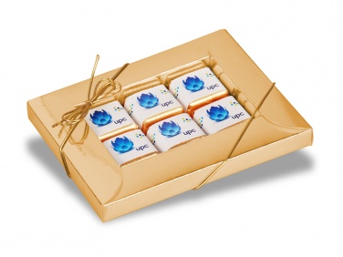 Logo trade promotional merchandise image of: Square chocolates frame box