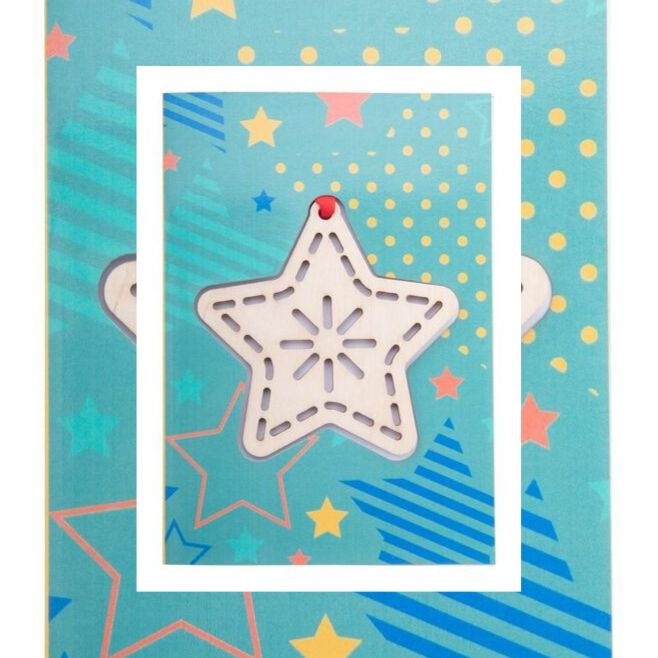 Logo trade promotional product photo of: CreaX Christmas card, star