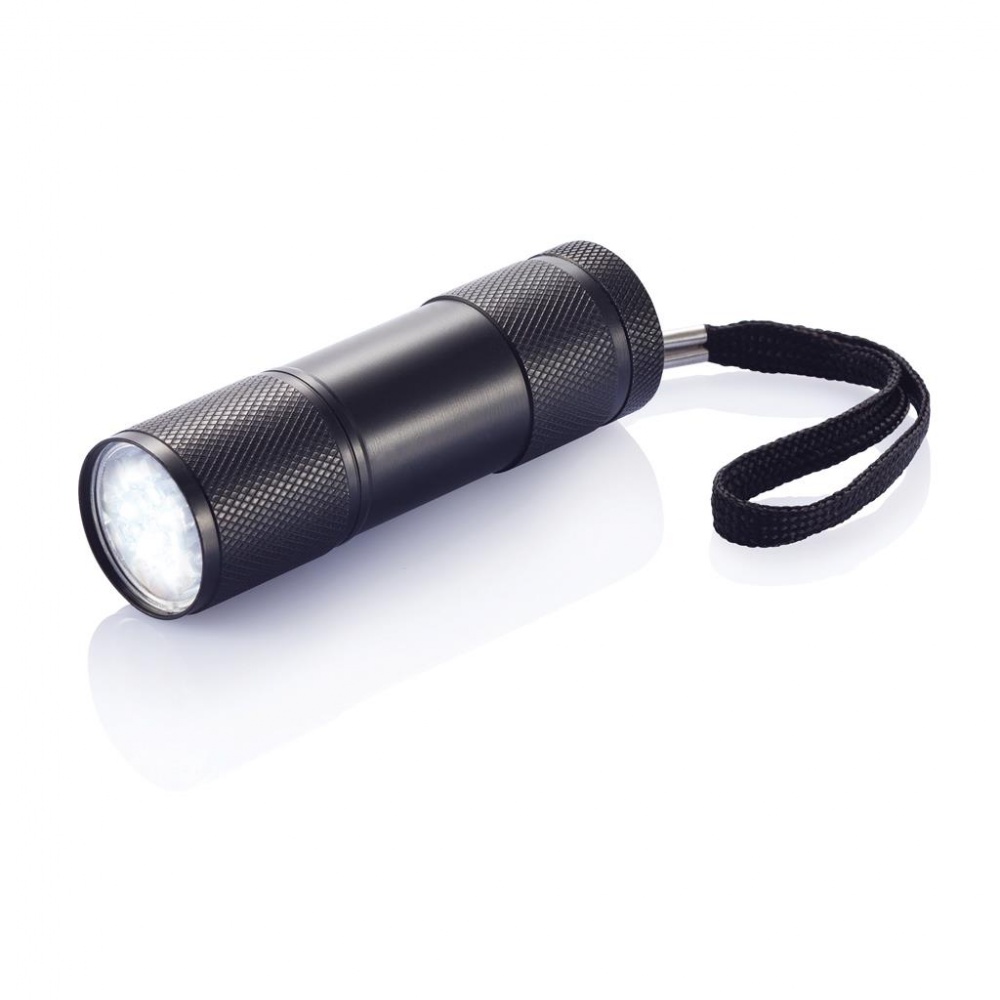 Logotrade business gift image of: Quattro torch, black with personalized name and sleeve in a gift wrap