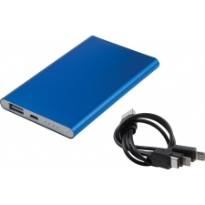 Logo trade advertising product photo of: Power bank LIETO 4000 mAh, Blue