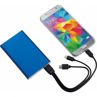 Logotrade business gift image of: Power bank LIETO 4000 mAh, Blue