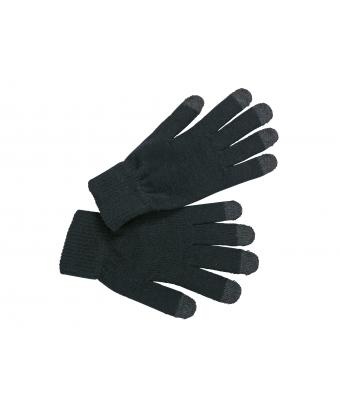 Logo trade corporate gifts image of: Touch-screen knitted gloves, black