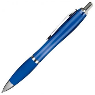 Logo trade promotional items image of: Plastic pen, blue