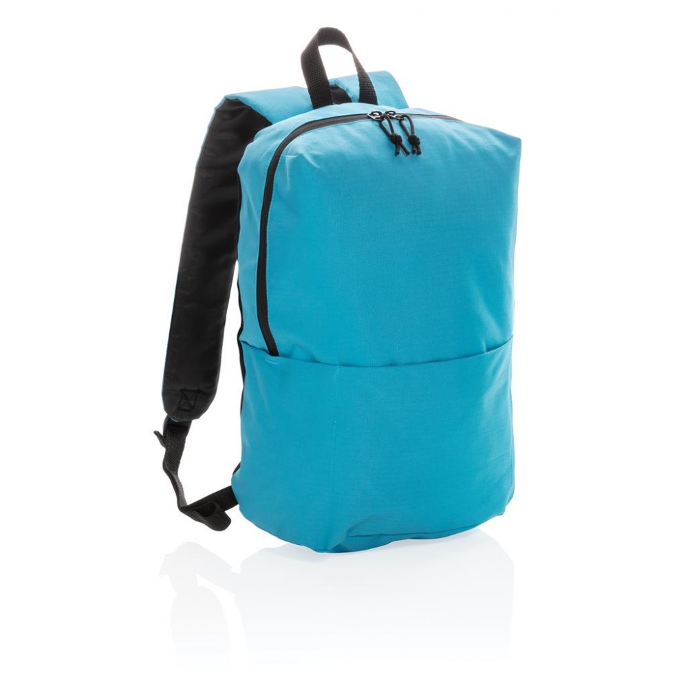 Logo trade promotional giveaways image of: Casual backpack PVC free, blue