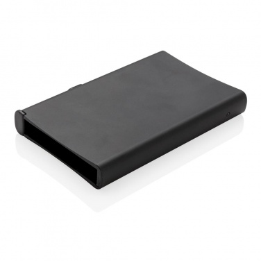 Logo trade promotional merchandise image of: Standard aluminium RFID cardholder, black